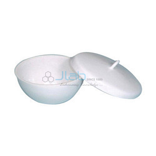Crucible with Lid Porcelain Low Form