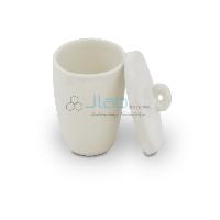 Crucible with Lid Porcelain High Tall