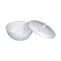 Crucible with Lid Porcelain Low Form
