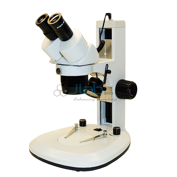 Dual Power Binocular Stereo Microscope Track Stand 1X and 2X Objective