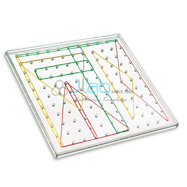 Geoboard (Transparent) 11X11 flat head peg grid