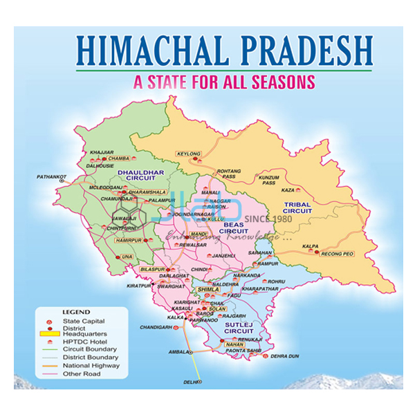 Himachal Pradesh Map Chart