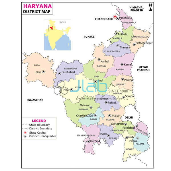 Haryana Map Chart