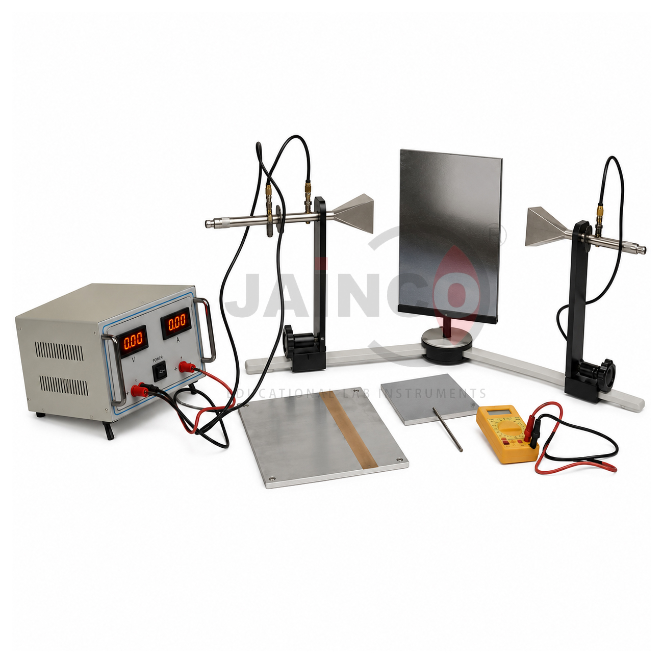 Apparatus for Demonstrating Reflection, Refraction, Polarization and Diffraction using Microwaves