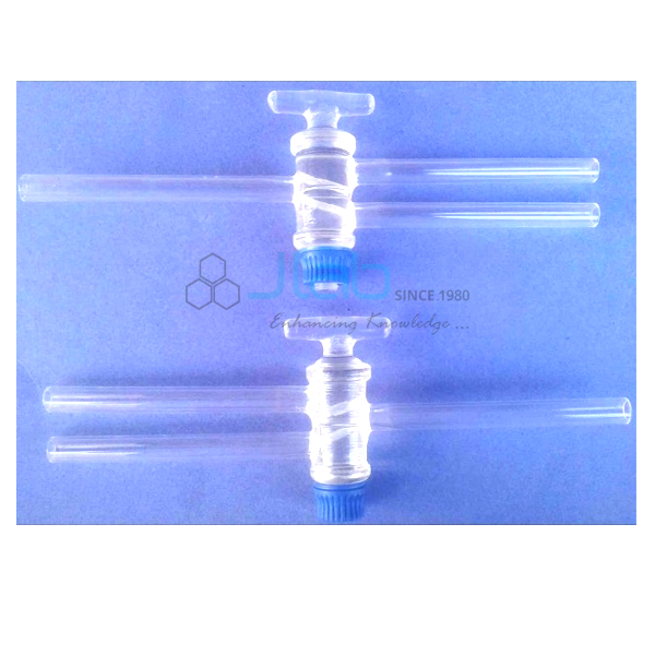 High Vacuum Stopcocks, Double Oblique, Borosilicate Glass