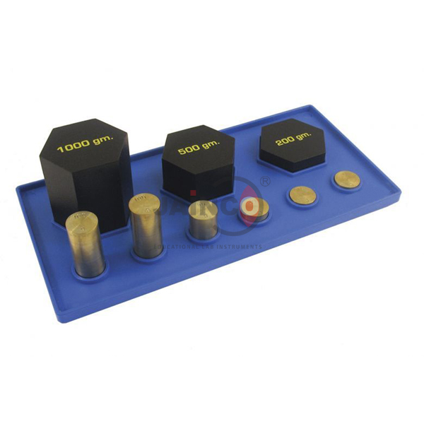 Weighing Mass Set on Tray